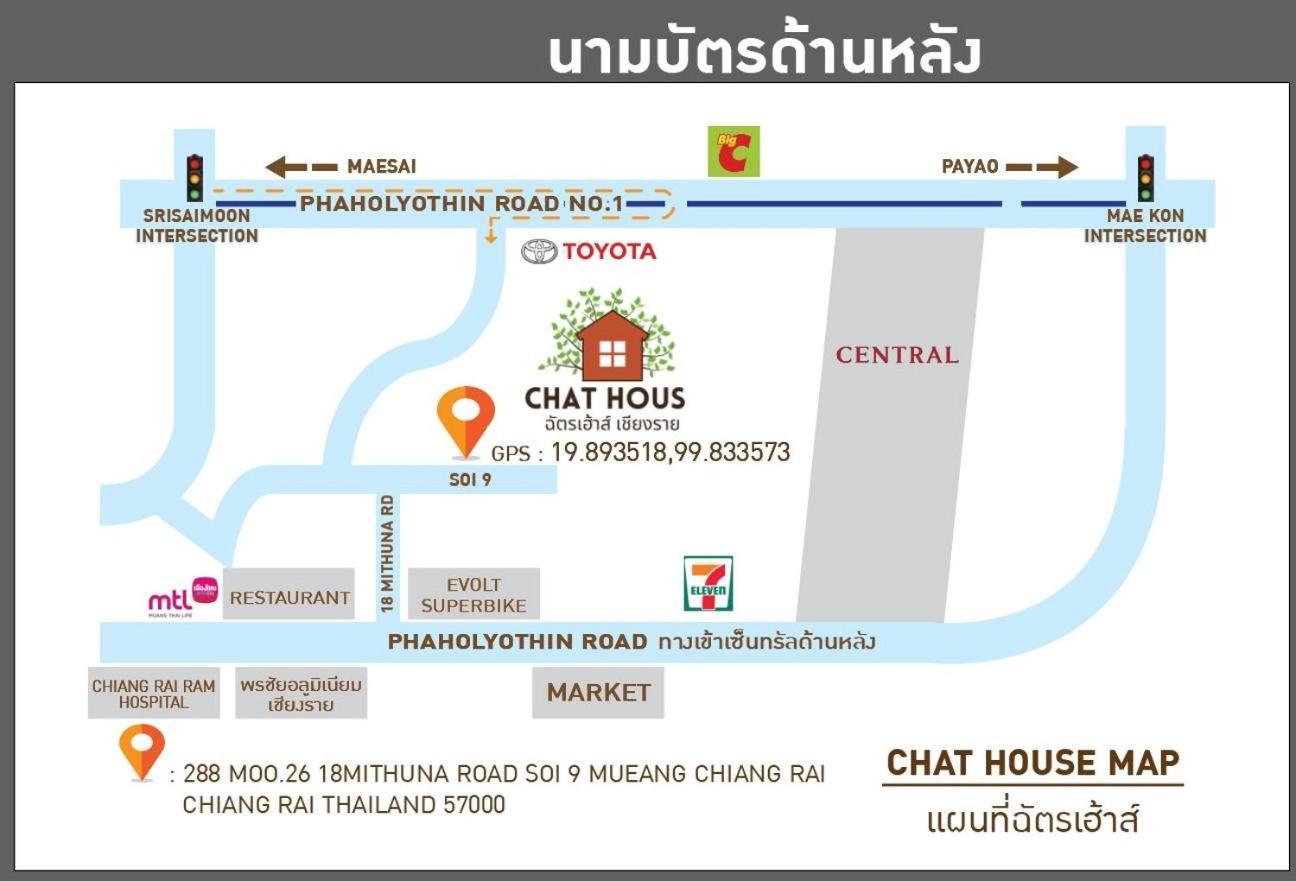 Chat House Soi 18 Mithuna Chiangrai Chiang Rai Eksteriør billede
